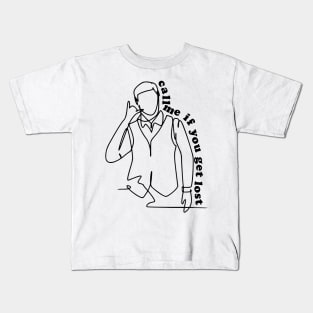 Outline typographic print / Call Me If You Get Lost - 157211329 Kids T-Shirt